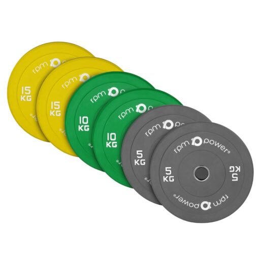 60kg Bumper Plate Set - Colour Elite