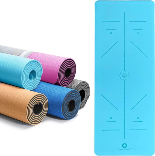 Yoga Mat PU Padmasana (Cyan)