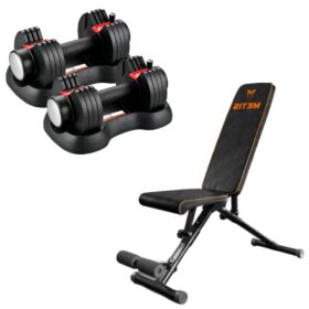 11KG Adjustable Dumbbells & P1400 Weight Bench